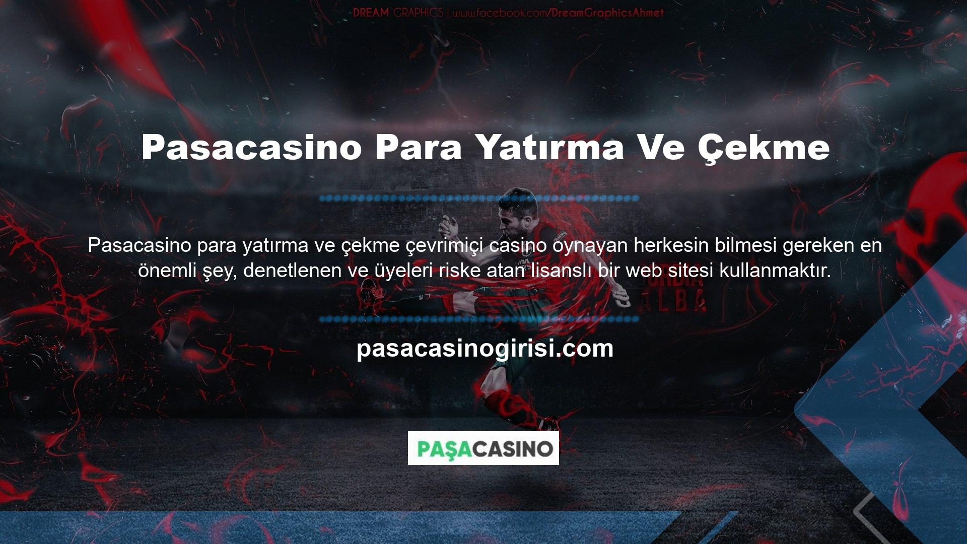 Pasacasino web sitesi de kesinlikle lisanslı ve denetime tabi web sitelerinin bir parçasıdır